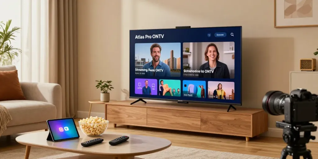 Configuration de divertissement à domicile avec l'application Atlas Pro sur Smart TV